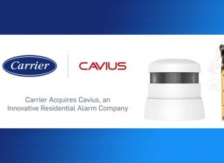 CARRIER ACQUIRES CAVIUS, AN INNOVATIVE RESIDENTIAL ALARM COMPANY